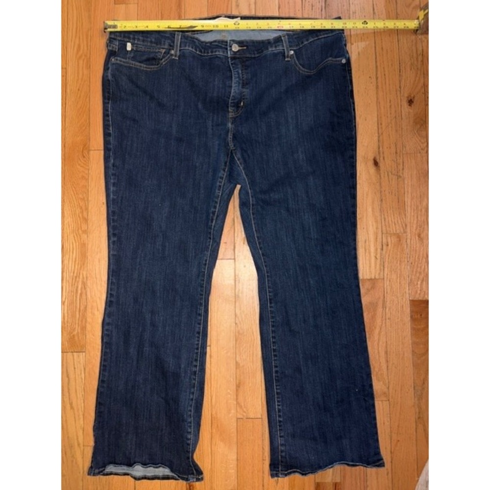 Levis 415 Classic Bootcut Jeans Dark Wash Blue Denim Womens Plus Size 24W T46-25